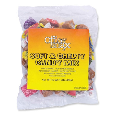 Office Snax. Candy Assortments, Soft and Chewy Candy Mix, 1 lb Bag 00664